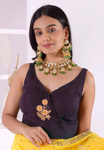 Load image into Gallery viewer, Wine Cotton Readymade Blouse

