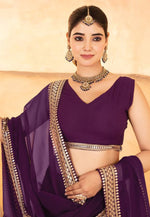 Load image into Gallery viewer, Wine Faux Georgette Lehenga Choli
