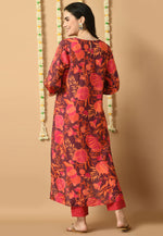 Load image into Gallery viewer, Wine Muslin Kurta Set With Pent
