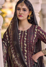 Load image into Gallery viewer, Wine Muslin Palazzo Suit
