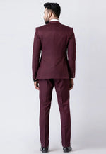 Load image into Gallery viewer, Wine Polyester Tuxedos Suit
