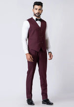 Load image into Gallery viewer, Wine Polyester Tuxedos Suit
