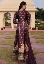 Load image into Gallery viewer, Wine Satin Long Anarkali Suit
