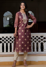 Load image into Gallery viewer, Wine Silk Long Tunic
