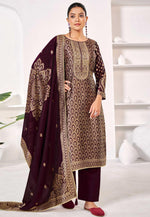 Load image into Gallery viewer, Wine Silk Pant Style Suit
