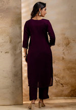 Load image into Gallery viewer, Wine Silk Readymade Pakistani Suit
