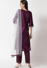 Load image into Gallery viewer, Wine Silk Readymade Pakistani Suit
