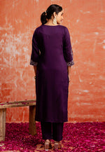 Load image into Gallery viewer, Wine Silk Readymade Pakistani Suit
