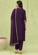 Load image into Gallery viewer, Wine Silk Readymade Pakistani Suit
