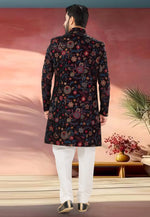 Load image into Gallery viewer, Wine Velvet Indo Western Sherwani
