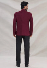 Load image into Gallery viewer, Wine Velvet Jodhpuri Suit
