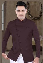 Load image into Gallery viewer, Wine Viscose Jodhpuri Suit
