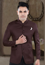 Load image into Gallery viewer, Wine Viscose Jodhpuri Suit
