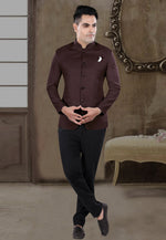 Load image into Gallery viewer, Wine Viscose Jodhpuri Suit
