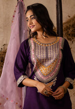 Load image into Gallery viewer, Wine Viscose Rayon Readymade Pakistani Suit
