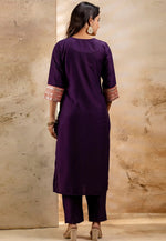 Load image into Gallery viewer, Wine Viscose Rayon Readymade Pant Style Suit
