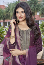 Load image into Gallery viewer, Wine Viscose Readymade Pakistani Suit
