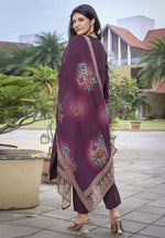 Load image into Gallery viewer, Wine Viscose Readymade Pakistani Suit

