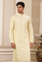 Load image into Gallery viewer, Yellow Art Silk Kurta Pajama
