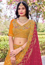 Load image into Gallery viewer, Yellow Banarasi Silk Lehenga Choli
