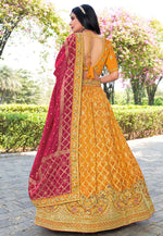 Load image into Gallery viewer, Yellow Banarasi Silk Lehenga Choli
