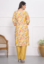 Load image into Gallery viewer, Yellow Chanderi Kurta Set With Pant
