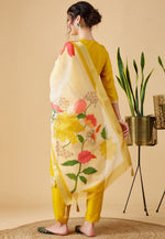 Load image into Gallery viewer, Yellow Chinon Readymade Pakistani Suit
