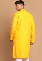 Load image into Gallery viewer, Yellow Cotton Kurta Pajama
