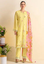 Load image into Gallery viewer, Yellow Cotton Pakistani Suit
