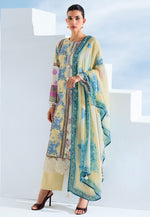 Load image into Gallery viewer, Yellow Cotton Pant Style Suit
