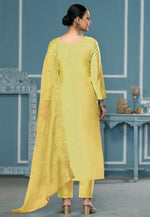 Load image into Gallery viewer, Yellow Cotton Pant Style Suit
