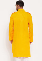 Load image into Gallery viewer, Yellow Cotton Pathani Suit
