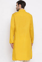 Load image into Gallery viewer, Yellow Cotton Pathani Suit

