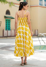 Load image into Gallery viewer, Yellow Cotton Printed Kurti

