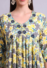 Load image into Gallery viewer, Yellow Cotton Readymade Anarkali Suit
