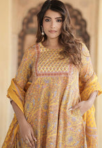 Load image into Gallery viewer, Yellow Cotton Readymade Pant Style Suit
