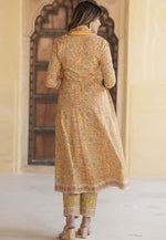 Load image into Gallery viewer, Yellow Cotton Readymade Pant Style Suit
