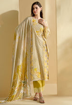 Load image into Gallery viewer, Yellow Cotton Straight Suit
