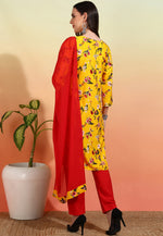 Load image into Gallery viewer, Yellow Crepe Readymade Pant Style Suit
