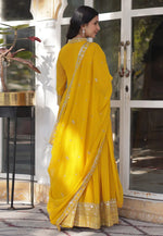 Load image into Gallery viewer, Yellow Faux Georgette Readymade Anarkali Suit
