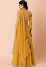 Load image into Gallery viewer, Yellow Georgette A Line Lehenga Choli
