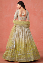 Load image into Gallery viewer, Yellow Georgette Circular Lehenga Choli
