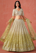 Load image into Gallery viewer, Yellow Georgette Circular Lehenga Choli
