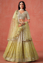Load image into Gallery viewer, Yellow Georgette Circular Lehenga Choli
