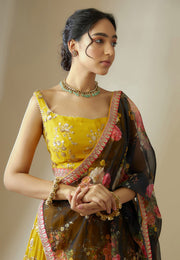 Yellow Georgette Lehenga Choli