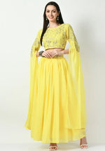 Load image into Gallery viewer, Yellow Georgette Lehenga Choli

