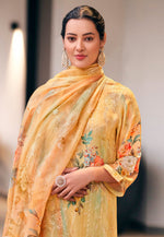 Load image into Gallery viewer, Yellow Georgette Pant Style Suit
