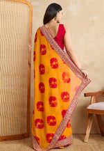 Load image into Gallery viewer, Yellow Georgette Saree With Blouse
