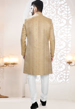 Load image into Gallery viewer, Yellow Jacquard Indo Western Suit
