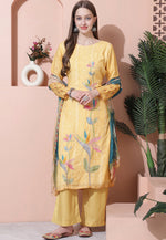 Load image into Gallery viewer, Yellow Muslin Palazzo Suit
